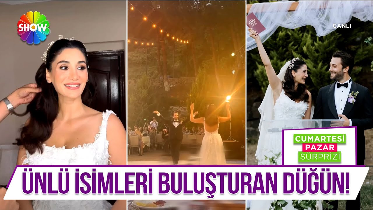 Oyuncu Sitare Akbaş'ın düğünü ünlü isimleri buluşturdu