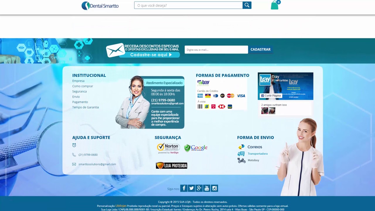 TRAY E-COMMERCE - Loja Virtual Dental Smartto