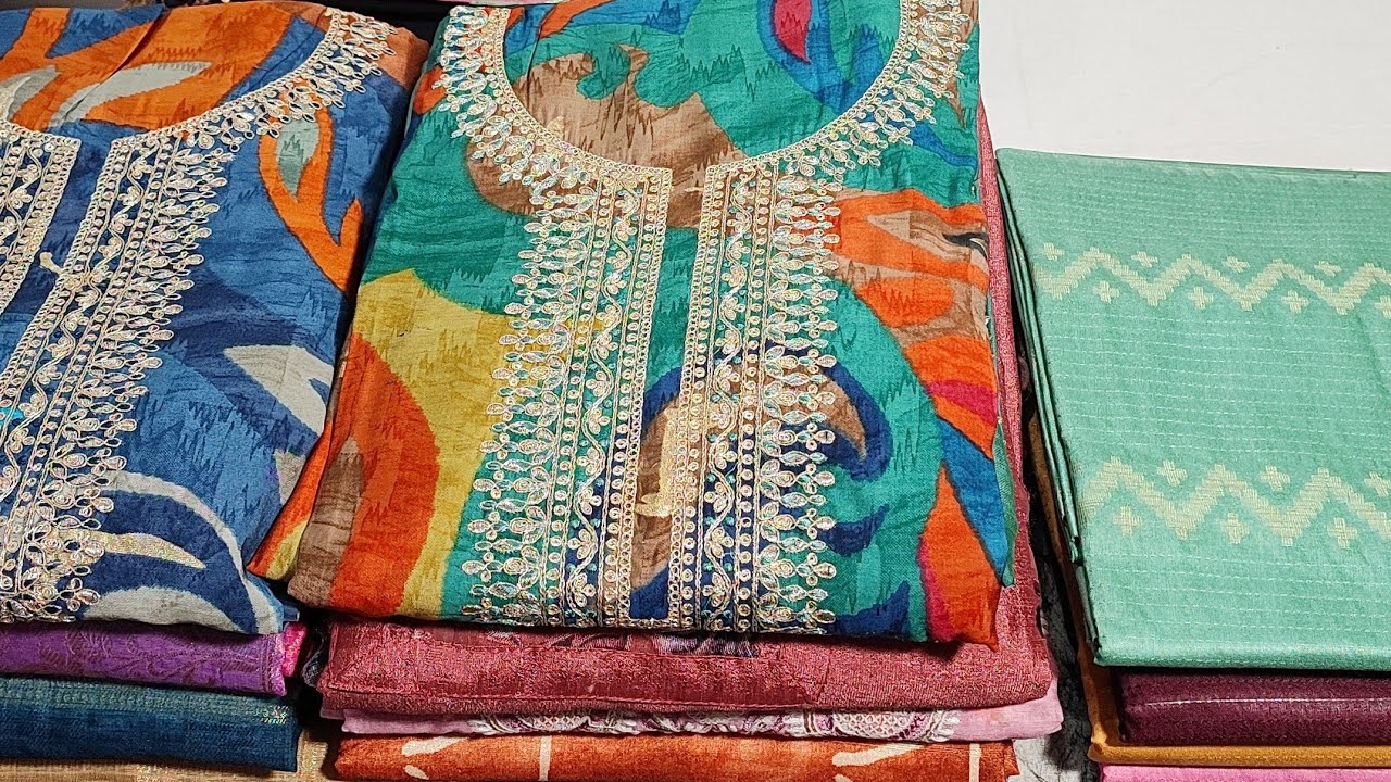 SEMIMODAL SILK WITH ANTIQUE THREADWORK EMBROIDERY DUPATTA|PREMIUM SEMITUSSAR SILK WITH HANDWORK 
