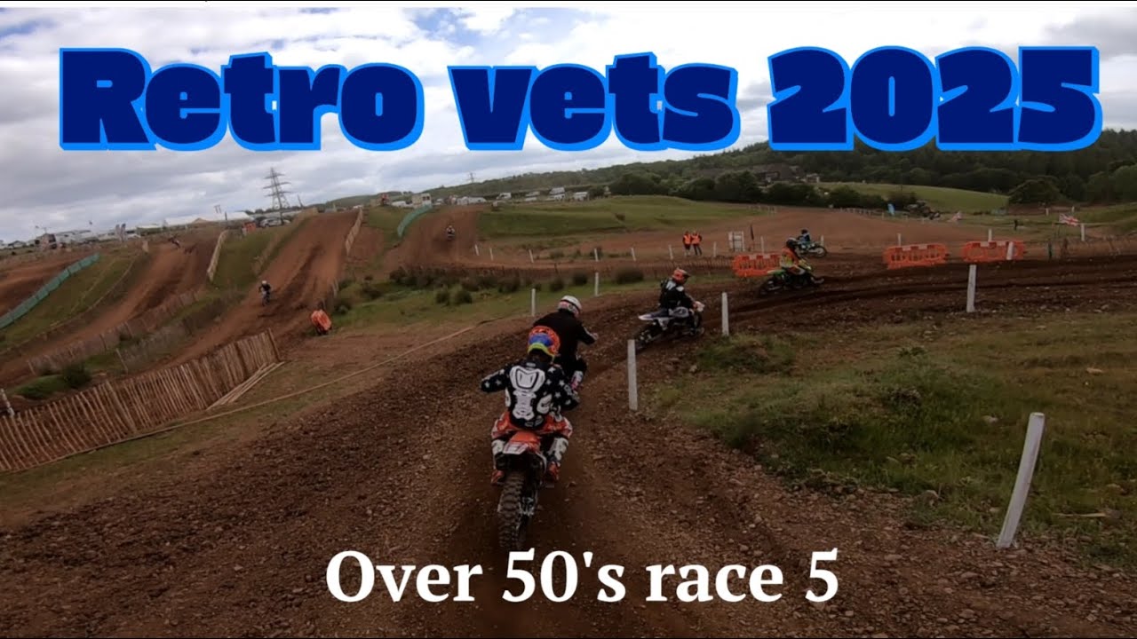 Retro Vets 2025 @ Whiteway Barton Mx track Modern over 50's Race 5