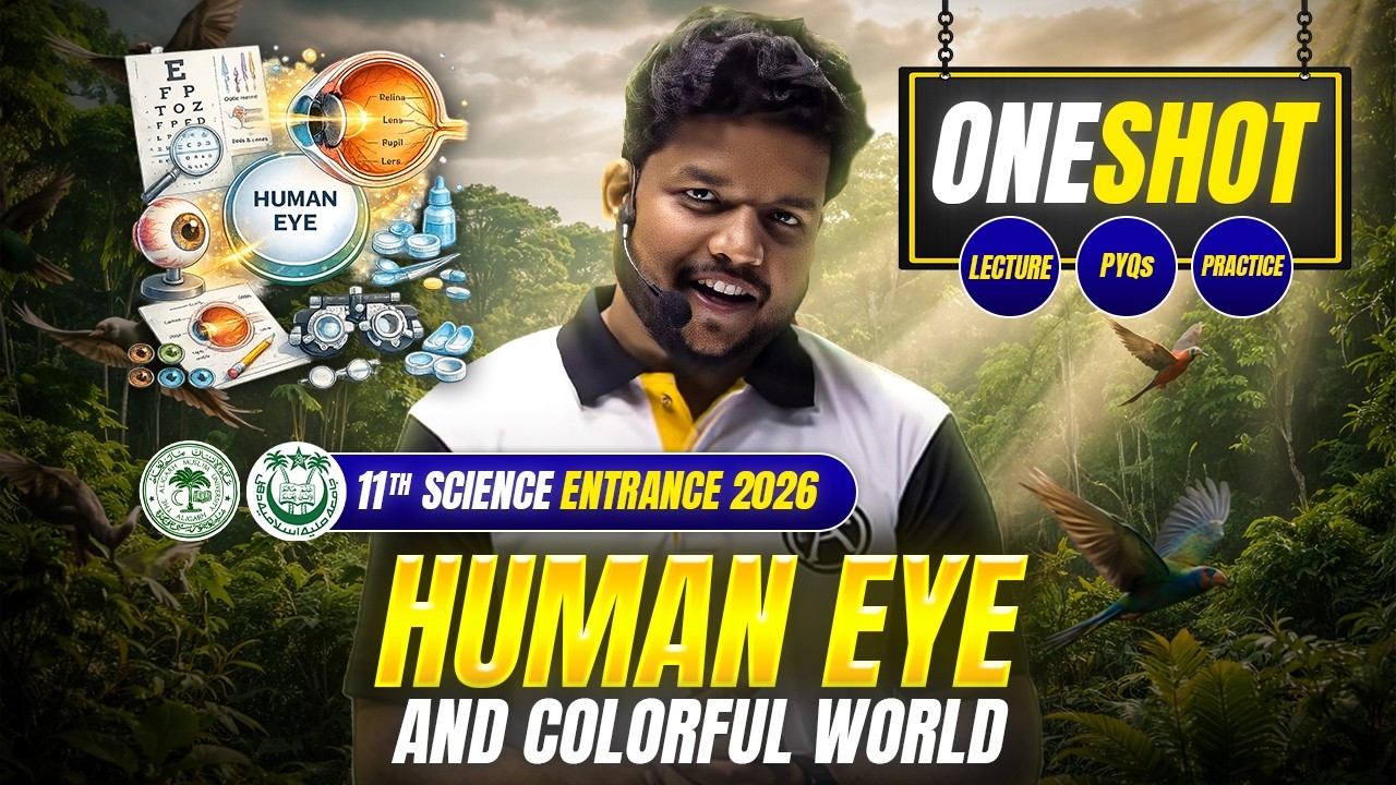 Human Eye & Colorful World - AMU/JMI 11th Science Entrance Exam 2026 | Chapter + PYQs + Practice