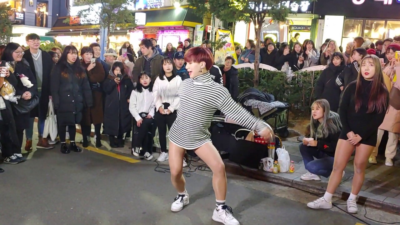 [Busking No1/HD] Red crew(레드 크루,강용)_HyunA(현아)_Lip&hip/performance,performing/홍대 버스킹/Kpop dance