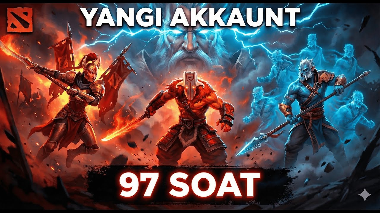 DOTA 2: YANGI AKKAUNT! Rankgacha 97 Soat Qoldi ⏳