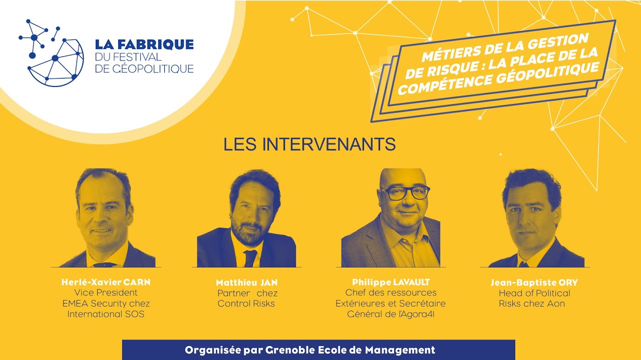 Les métiers de la gestion du risque : la place de la compétence géopolitique