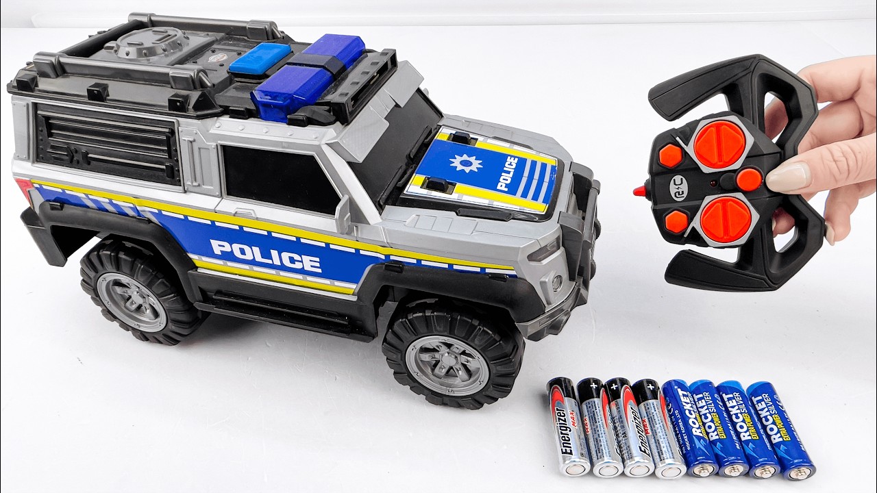 Unboxing RC Dickie Toys Police SUV, R/C Off-Road Jeep, RC Rescue Fire Truck 2.4GHz