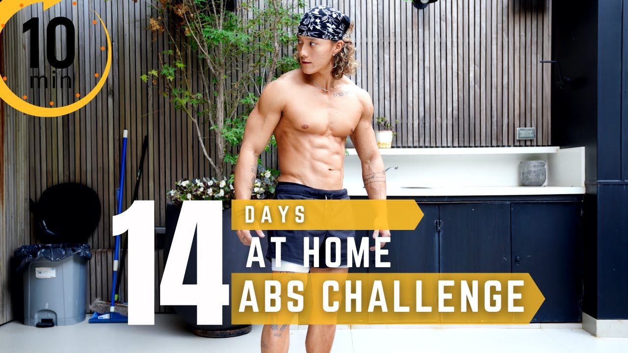 10 MINUTE AT HOME GET ABS IN 14 DAY CHALLENGE l no repeat, no equipments needed!