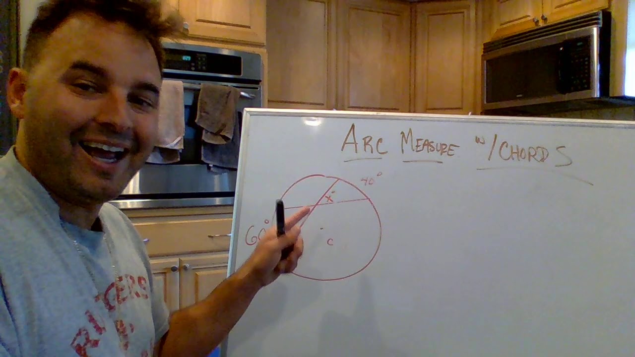How to find the arc measure created by two chords