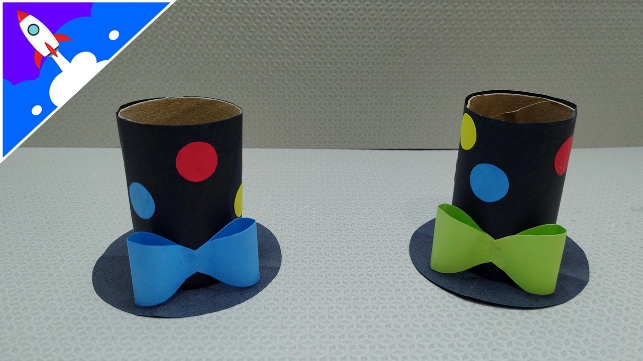 Como fazer uma cartola de mágico com papel - Lembrancinha
