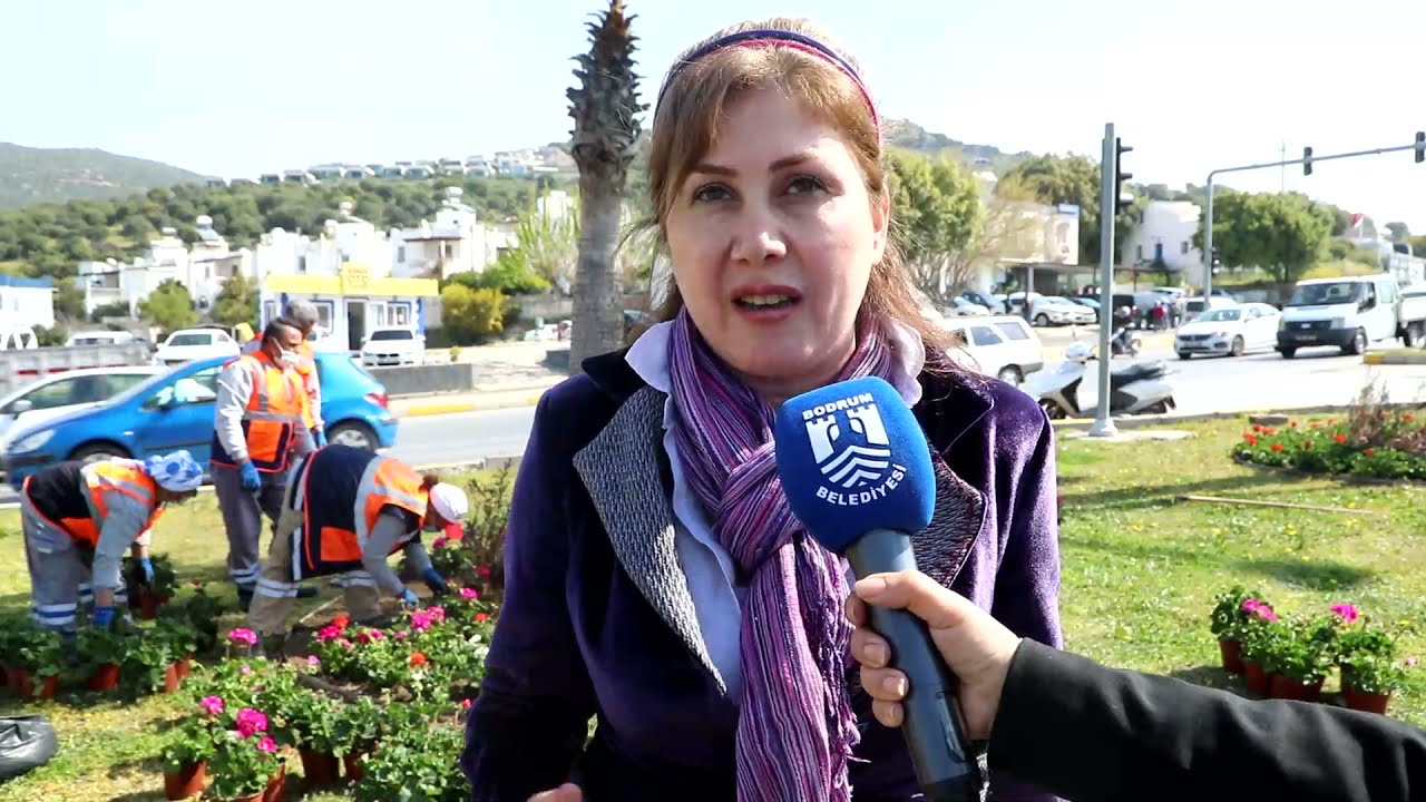 Bodrum'da Ana Arterlerde PEYZAJ VE ÇEVRE DÜZENLEMELERİ devam ediyor