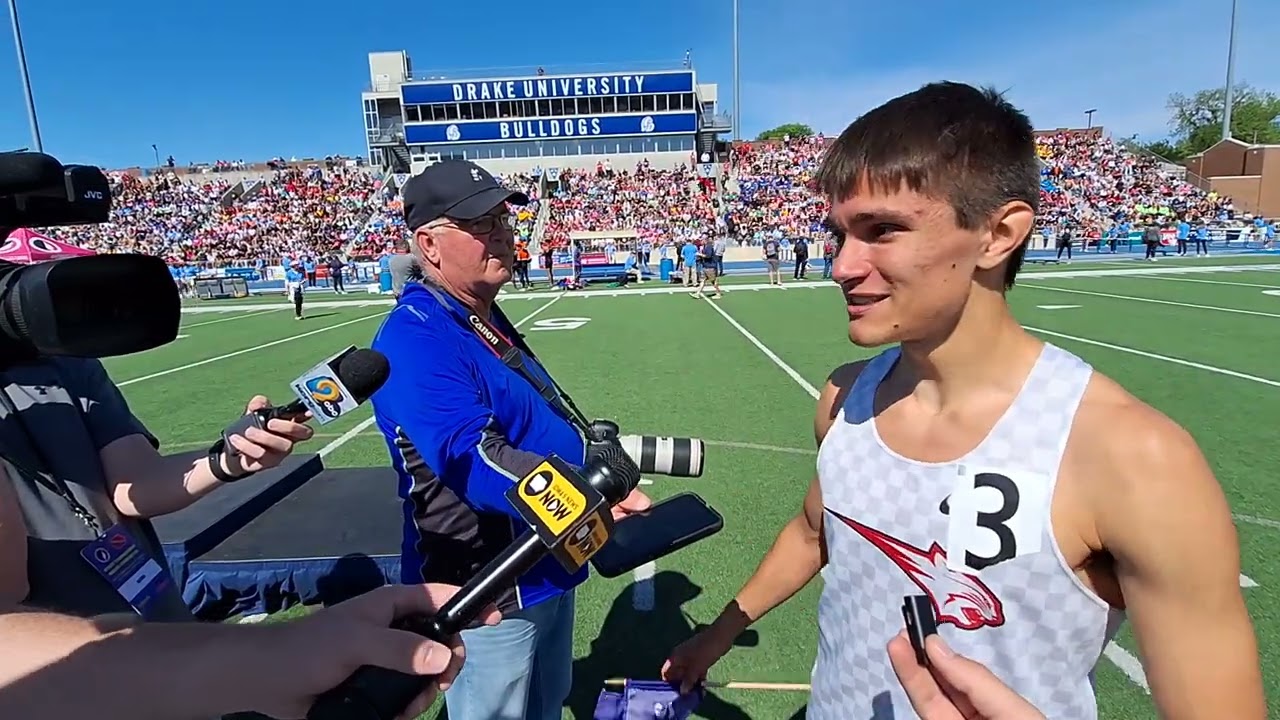 Western Dubuque's Quentin Nauman Discusses Historic Comeback Anchor Leg to Win 3A Distance Med Title
