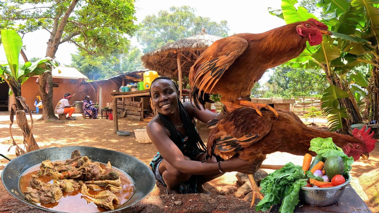 Celebrating Water in African Village Home 🙏| Cooking Village Chicken Curry For my Family 