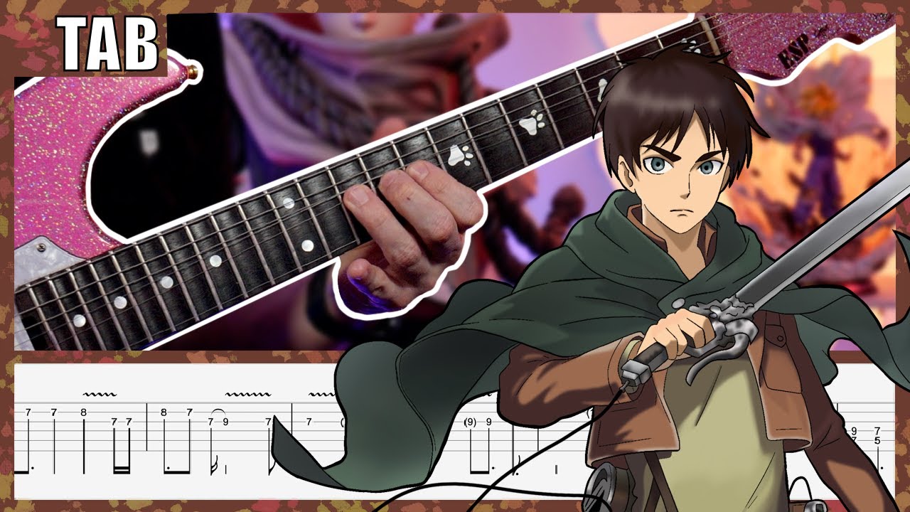 [TAB] Shingeki no kyojin - OP1 Guren no yumiya Cover | Guitar Tab | Lesson | Tutorial