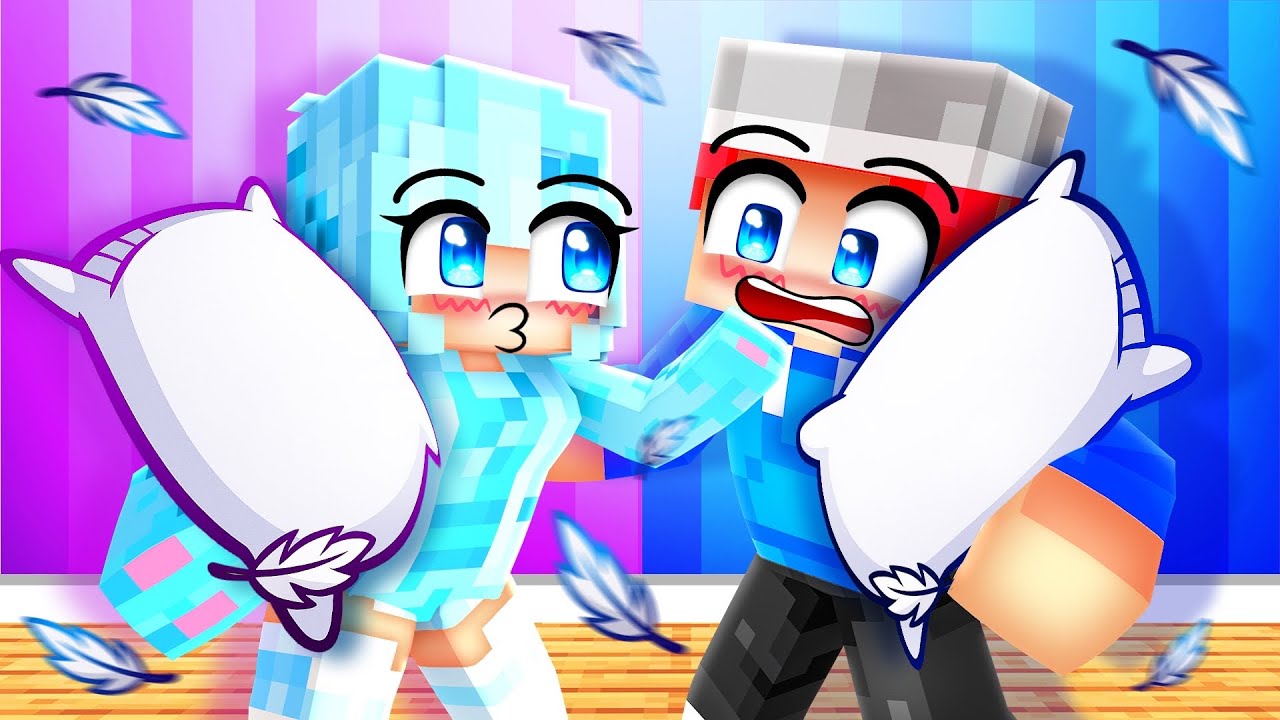 Gara & Abby SLEEPOVER in Minecraft?