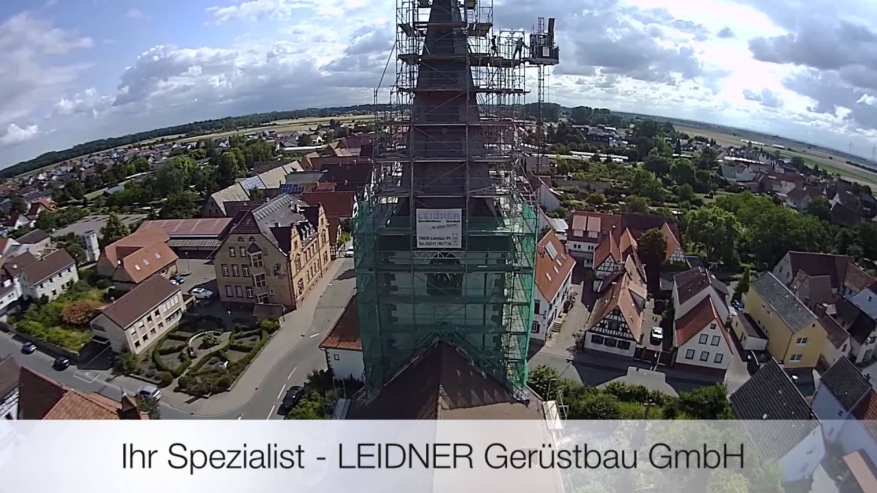 Sanierung Kirchturm Ottersheim - LEIDNER Gerüstbau GmbH - ....eine Produktion von xPanorama Studios™