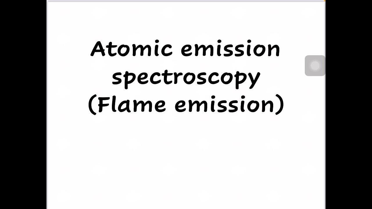 Atomic emission  (flame emission) spectroscopy