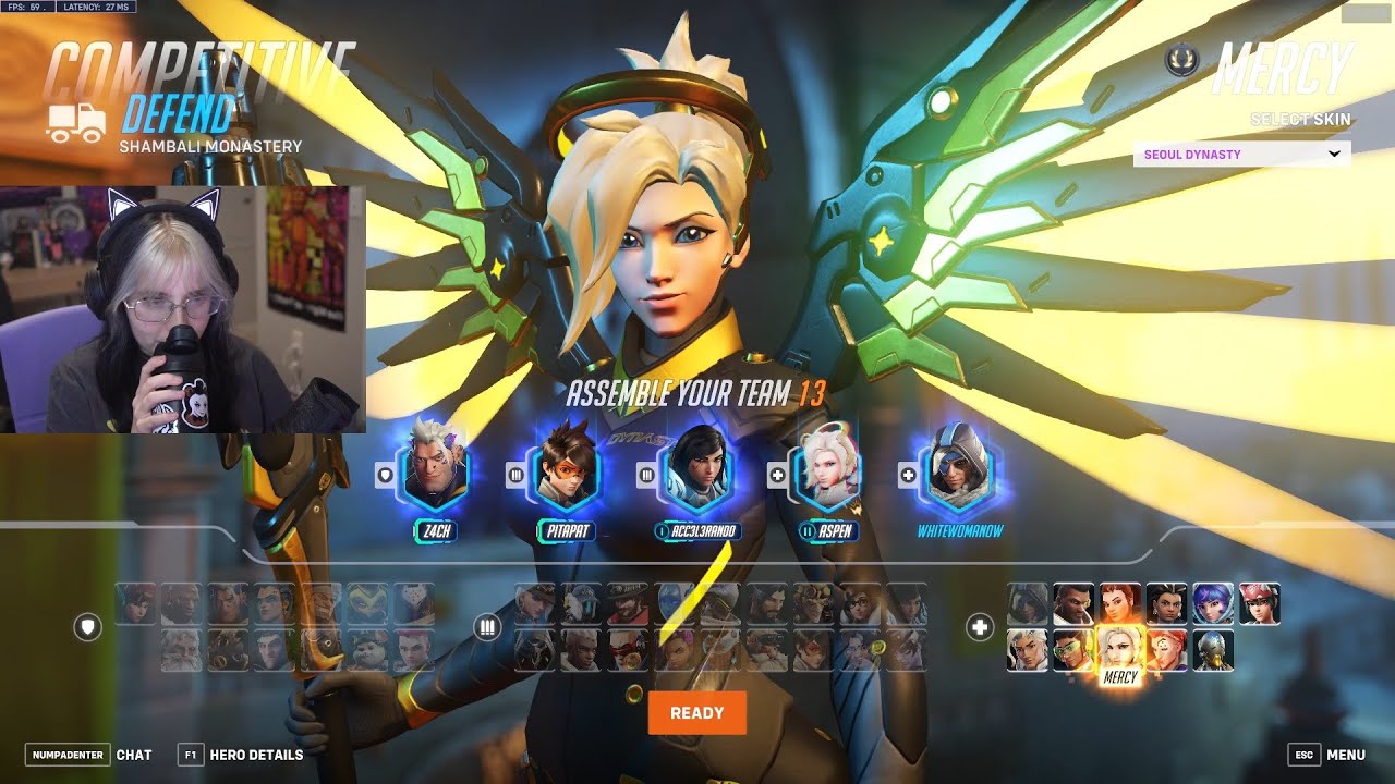 20 тысяч исцелений! Aspen MERCY, геймплей Overwatch 2, сезон 14, топ-500