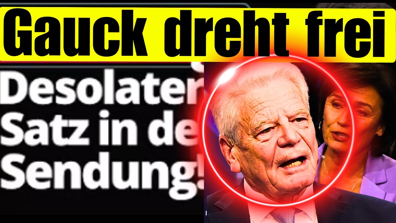 Er hat es schon wieder getan ! Gauck mit SKANDAL&Ouml;SEM AUFTRITT bei Maischberger