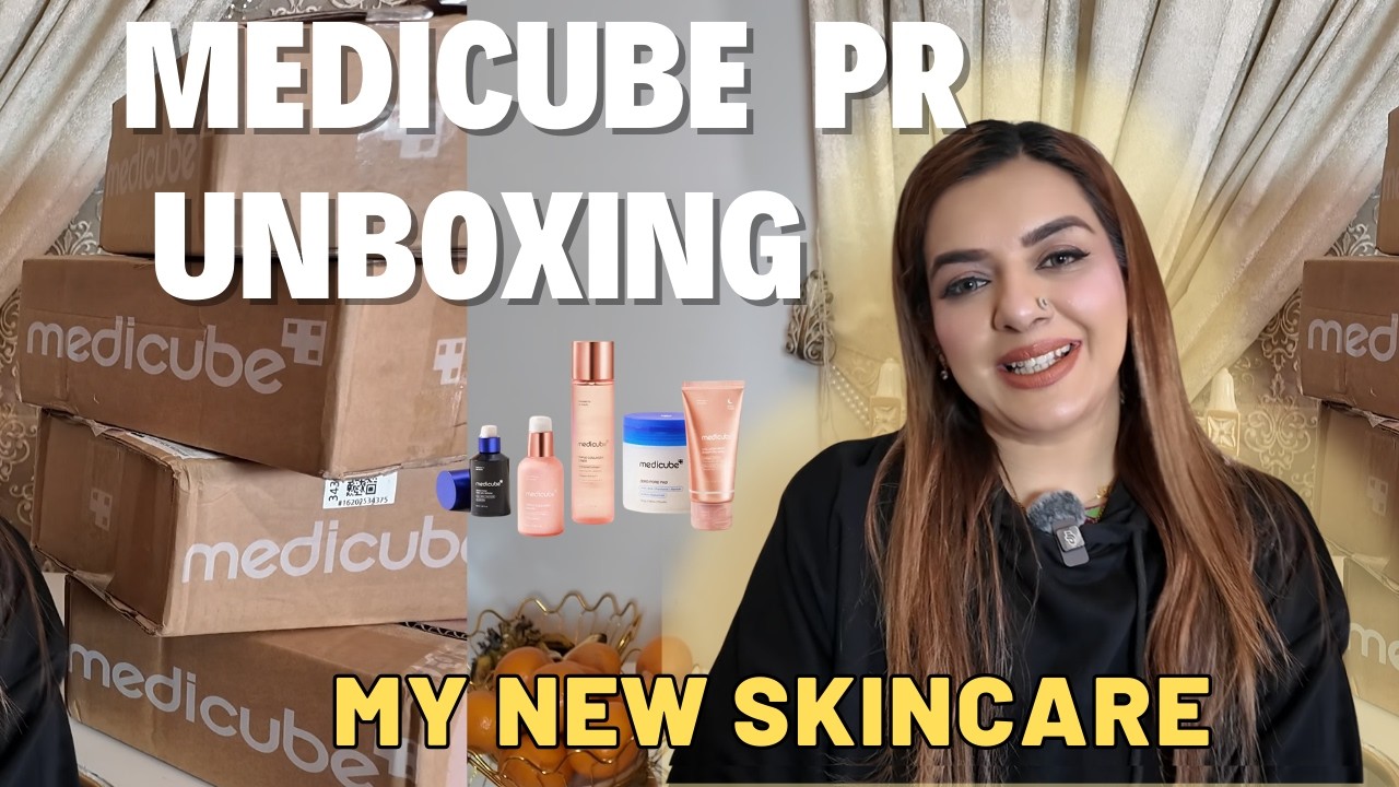“Medicube PR Unboxing & First Impressions | Skincare Favorites Revealed!|faryals_blog