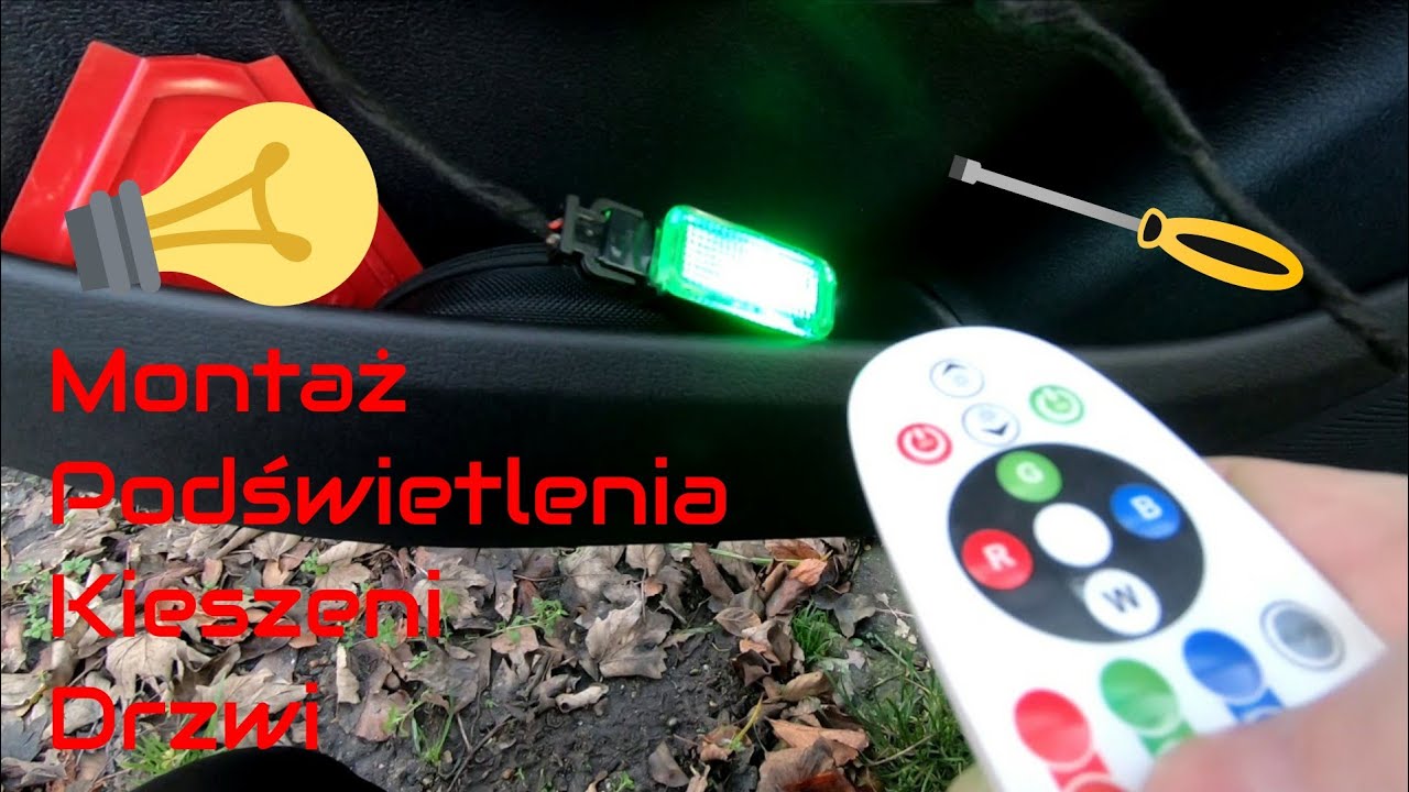 Audi A4/A5/Q5 B8 - Montaż oświetlenia kieszeni drzwi/Installation of door pocket lighting DIY