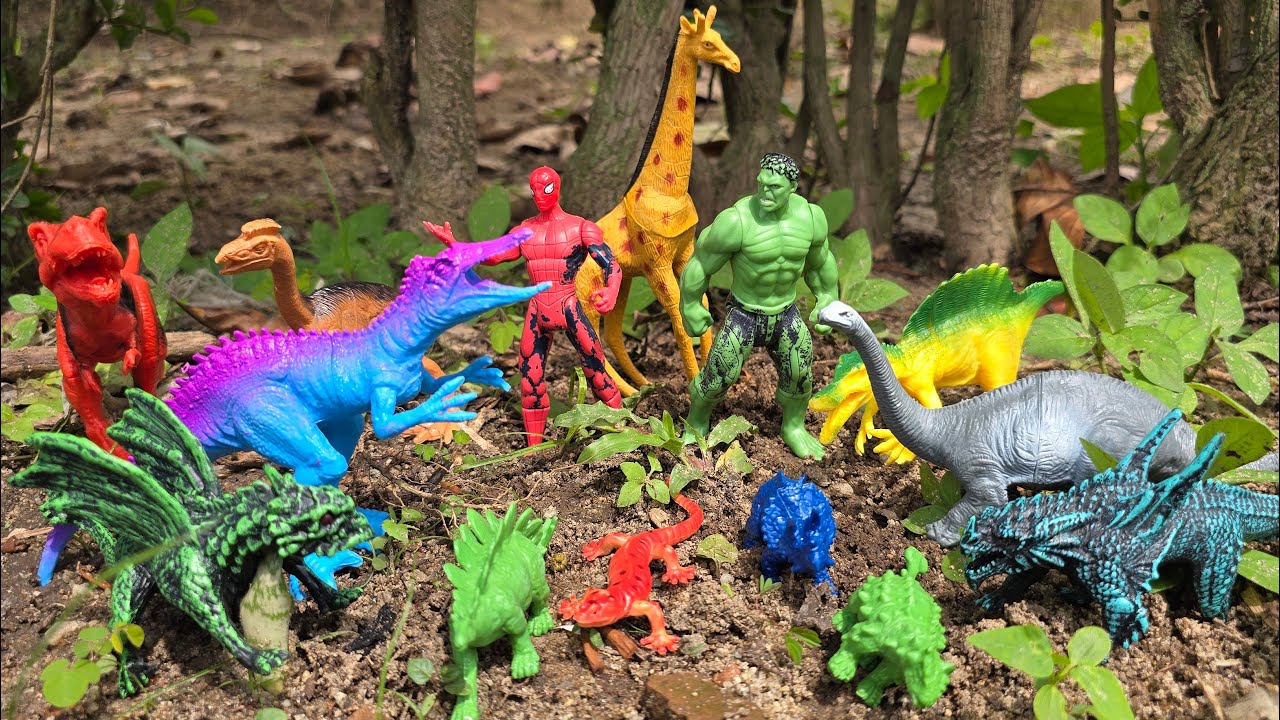 Menemukan Dinosaurus T-Rex Irritator Brachiosaurus Stegosaurus Spinosaurus Dragon