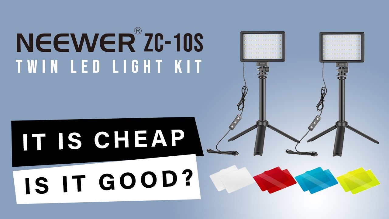 Neewer ZC-10S Twin Led Light kit review - Is cheap, but is it good? 🤔