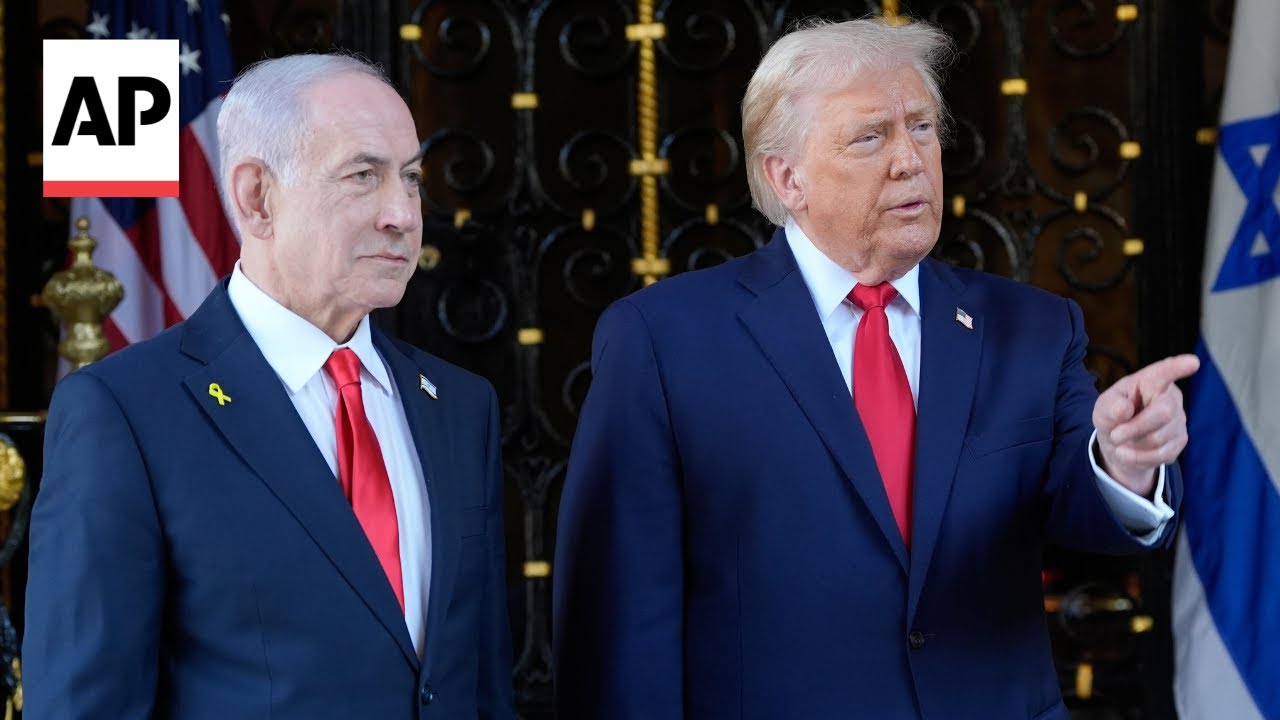 AP reporter shows scene at Mar-a-Lago as Trump meets with Netanyahu
