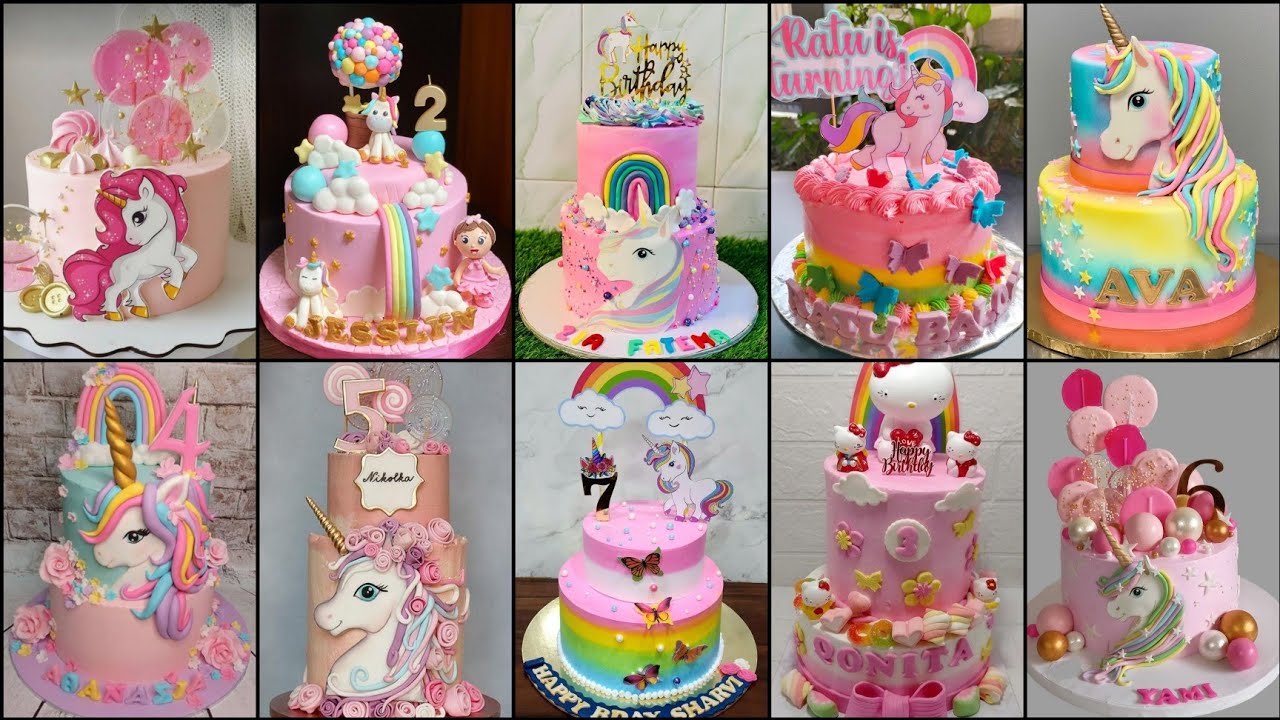 Unicorn Theme Birthday Cake Ideas For Kids 2023/Birthday Cake/Unicorn Cake Design/Kids Birthday Cake