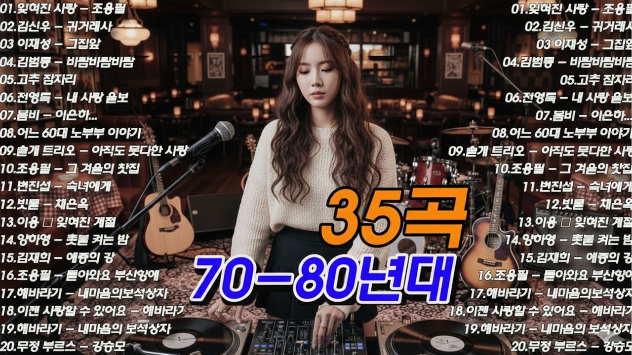 7080 카페음악모음🎬🎬50대이상이 들으면 기분좋아지는 7080노래모음🎬그집앞/잊혀진 사랑/돌아와요 부산항에...싱크가사📺7080 카페음악모음