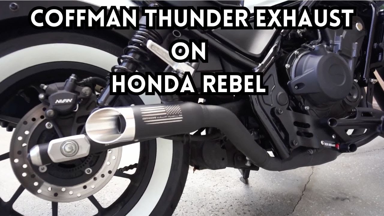 Honda Rebel 500 Stock Exhaust vs Coffman Thunder Exhaust