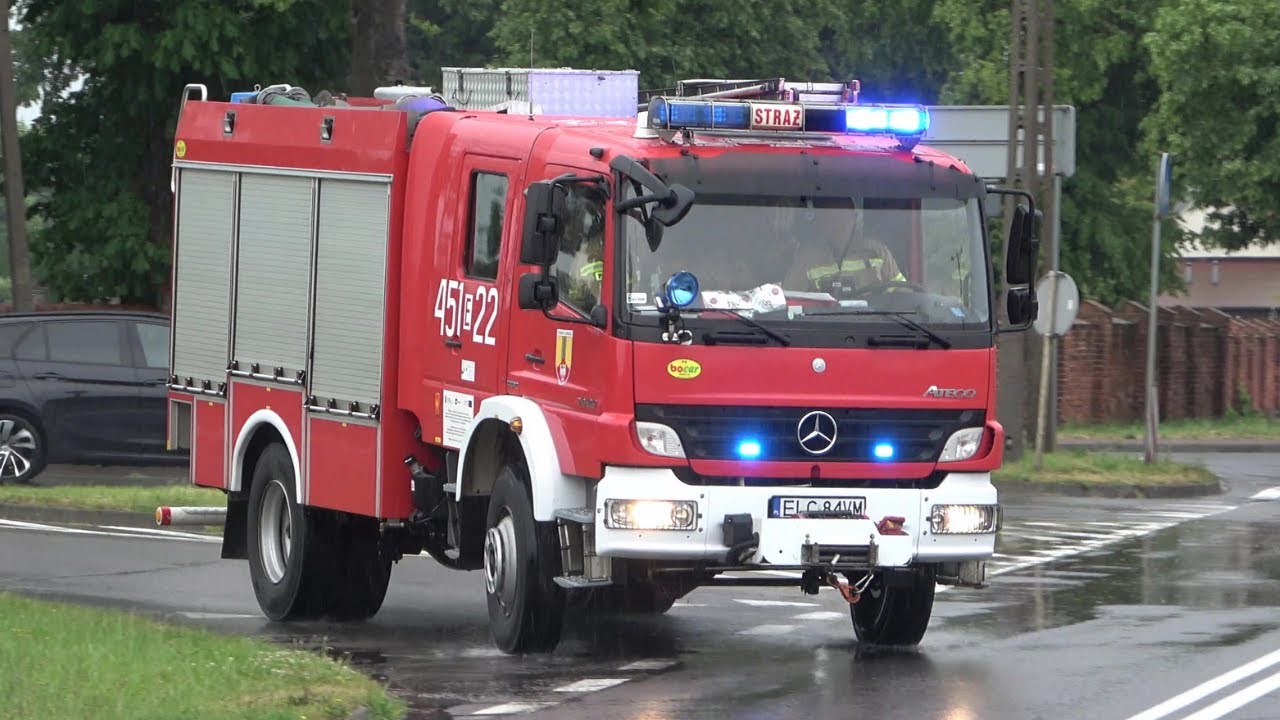 Przejazdy Alarmowe 451[E]22 GBA 2,5/16 Mercedes Benz Atego - zakończenie służby w JRG Łowicz