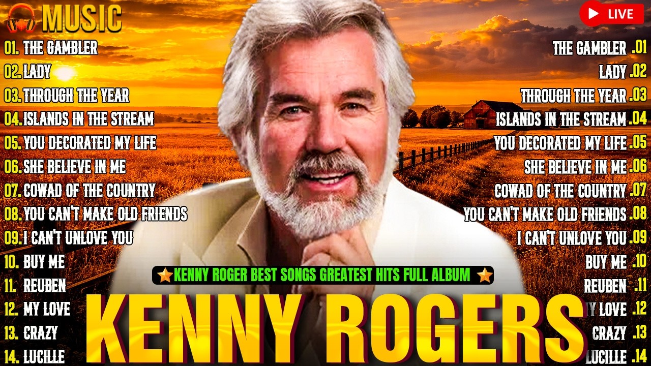 Kenny Rogers Greatest Hits 2026🔥Best Country Music Songs of All Time 🤠Kenny Rogers Songs With Lyrics