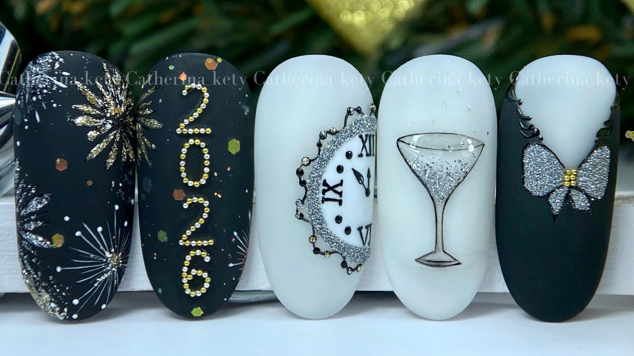 New Year Nail Art|Easy New Year Nail|Nail Art per Capodanno|New Year’s Eve Nail Art|Madam Glam🥂