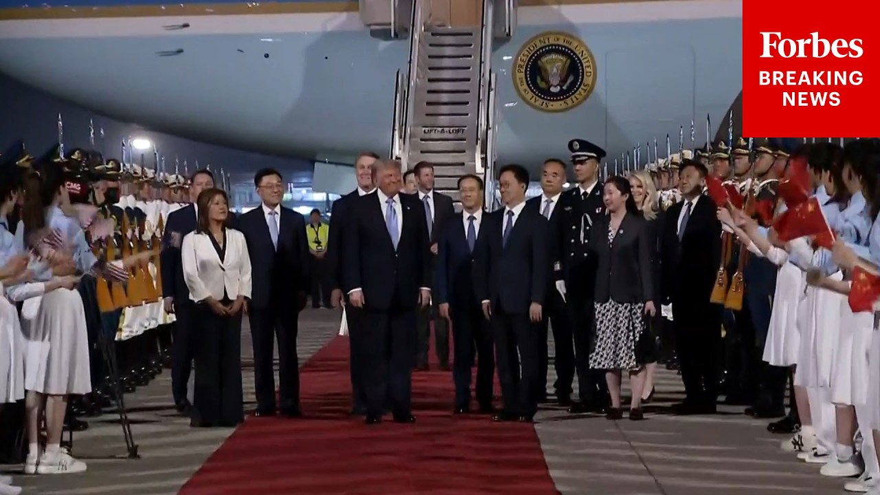 BREAKING NEWS: President Trump Lands In Beijing, China, Where Arrival Ceremony Is Held For Him