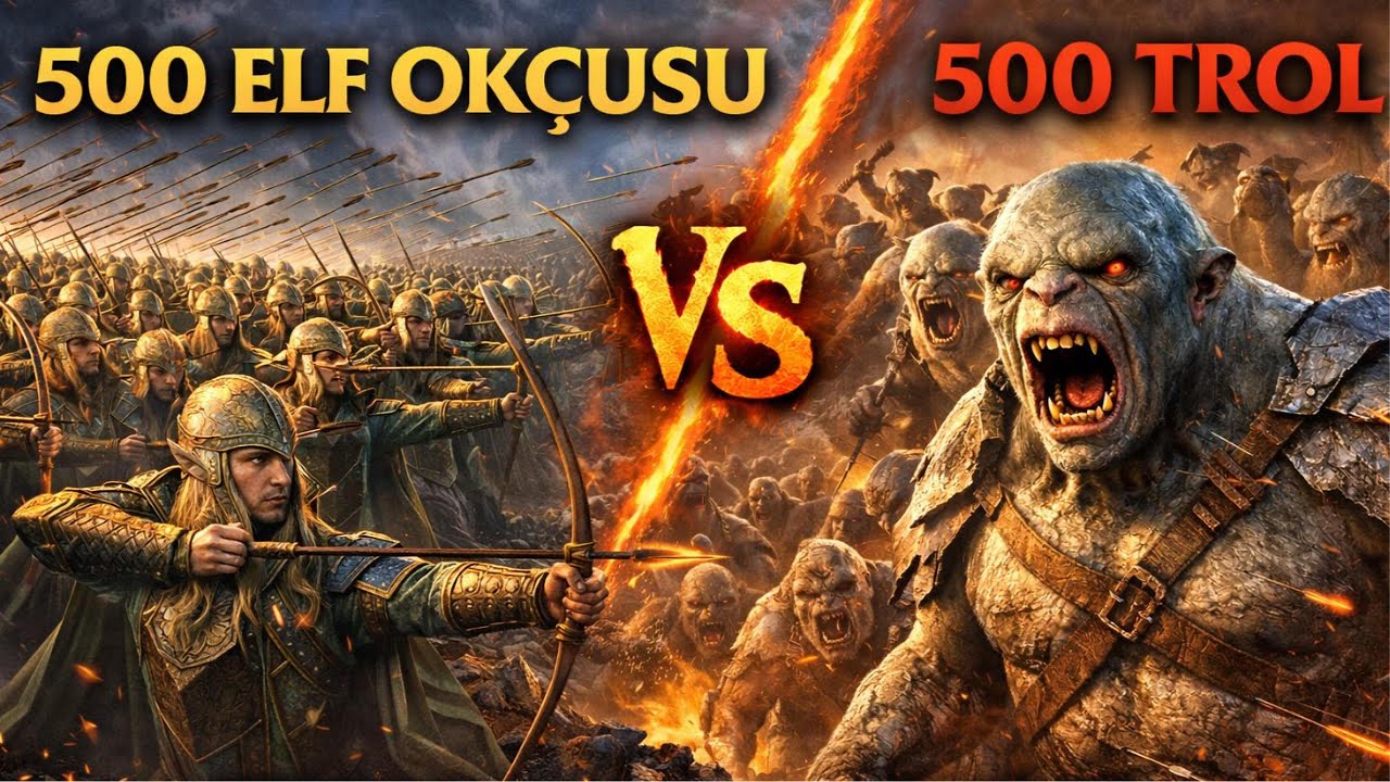 OKLAR YETER Mİ? 500 Elf Okçusu 500 Troll’e Karşı