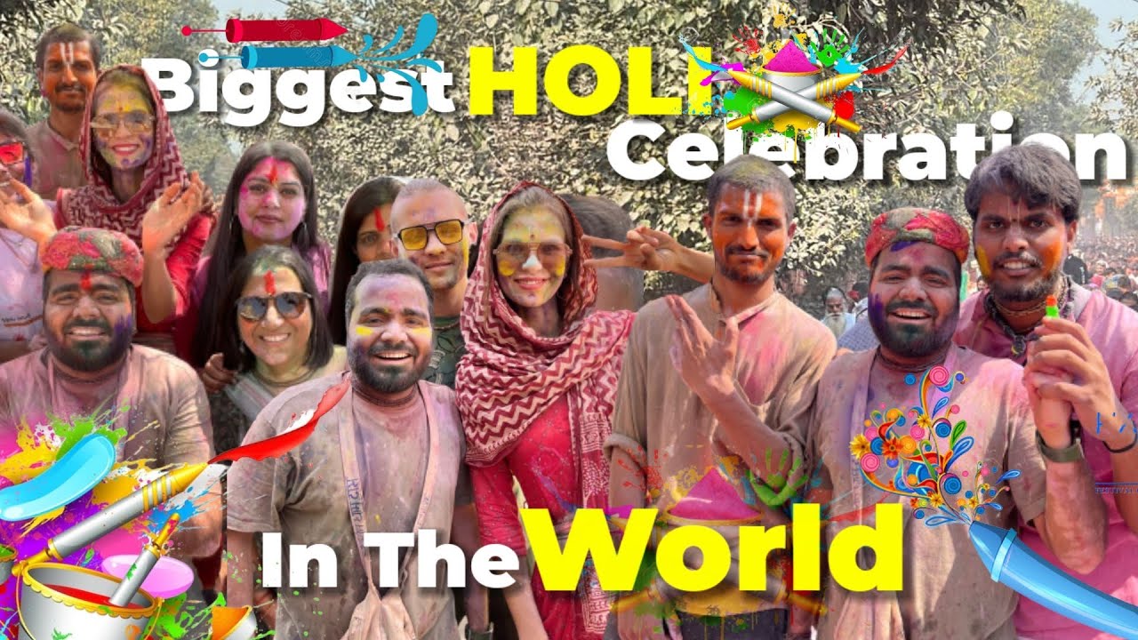 Biggest Holi Celebration In World | रंगभरनी एकादशी और वृंदावन परिक्रमा। Udta Akash | Vrindavan Vlog