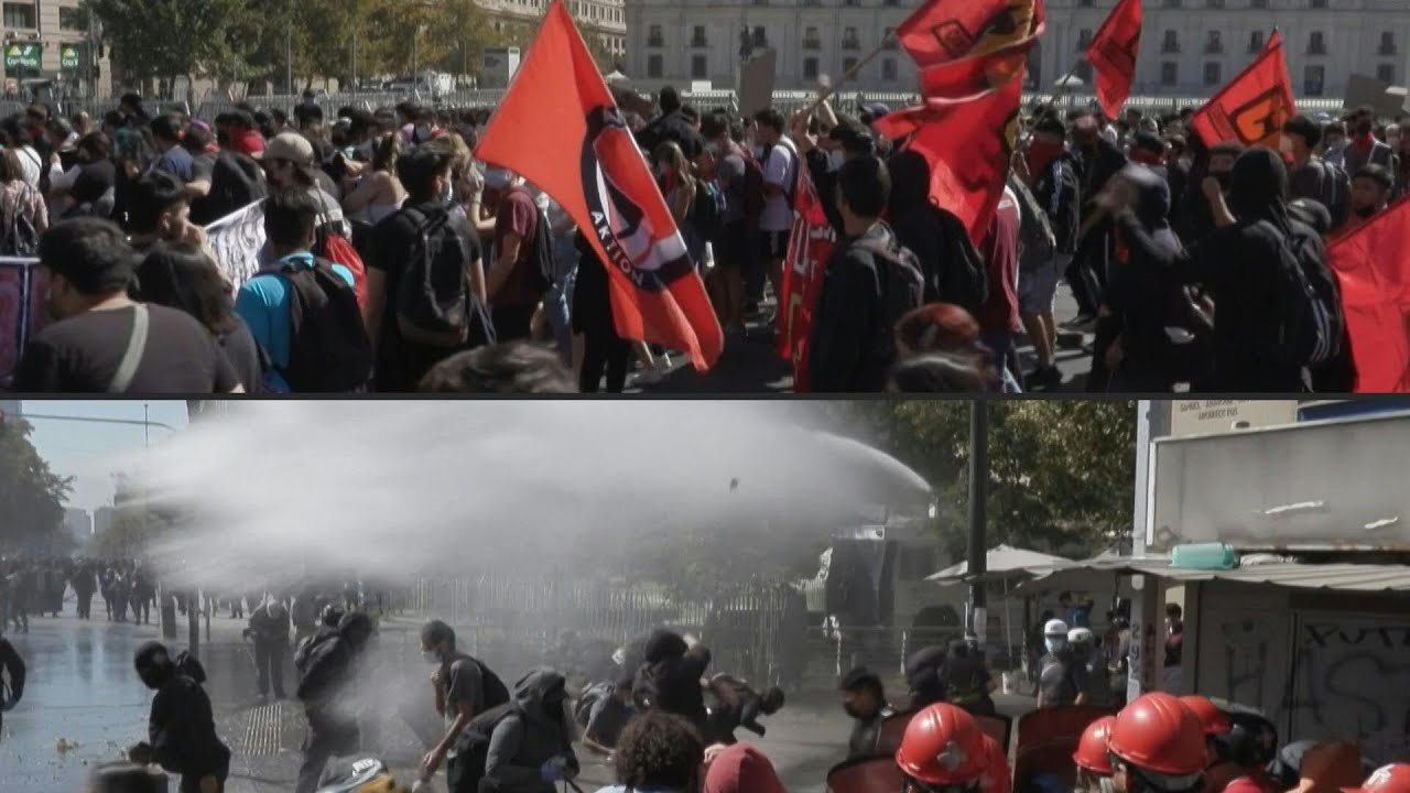 Un joven herido de bala durante marcha estudiantil en Chile | AFP