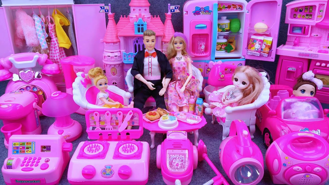 20 Minutes Satisfying with Unboxing Barbie Princess Bedroom Dress Up Playset ASMR | Review Toys