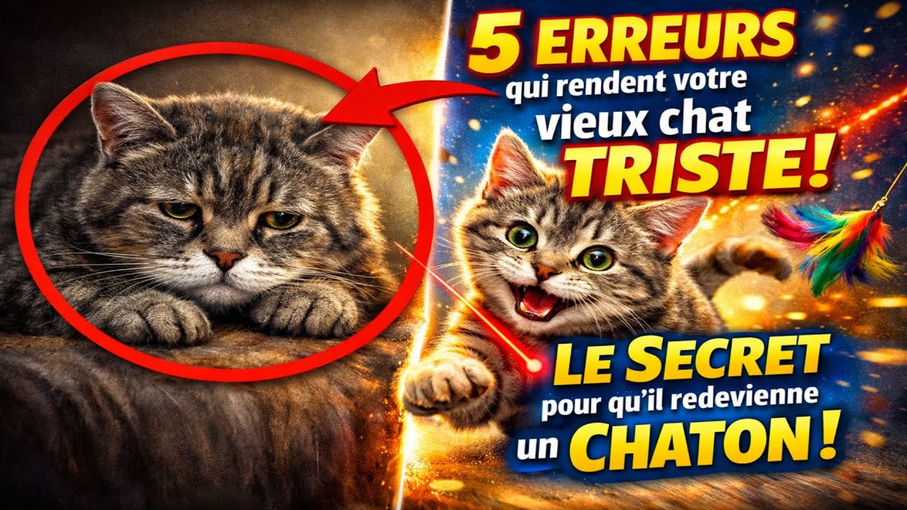 5 ERREURS qui rendent votre vieux chat TRISTE 😿 Le SECRET pour qu'il redevienne un CHATON !