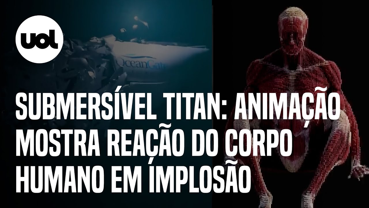 Submarino Titan: Anima&ccedil;&atilde;o simula rea&ccedil;&atilde;o do corpo humano em implos&atilde;o do submers&iacute;vel
