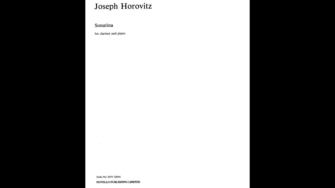 Joseph Horovitz - Sonatina for Clarinet and Piano [Score]