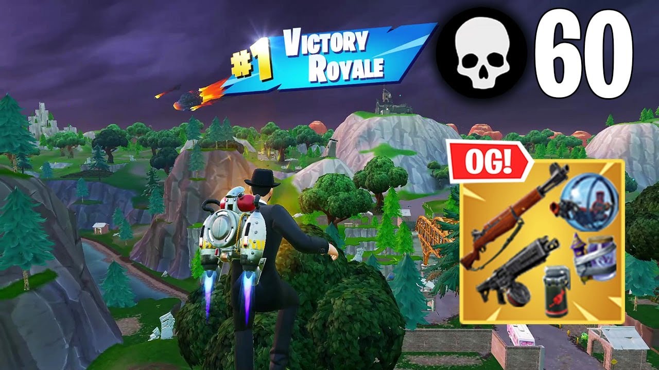 60 Elimination Solo Squads Win Full Gameplay (Fortnite OG)