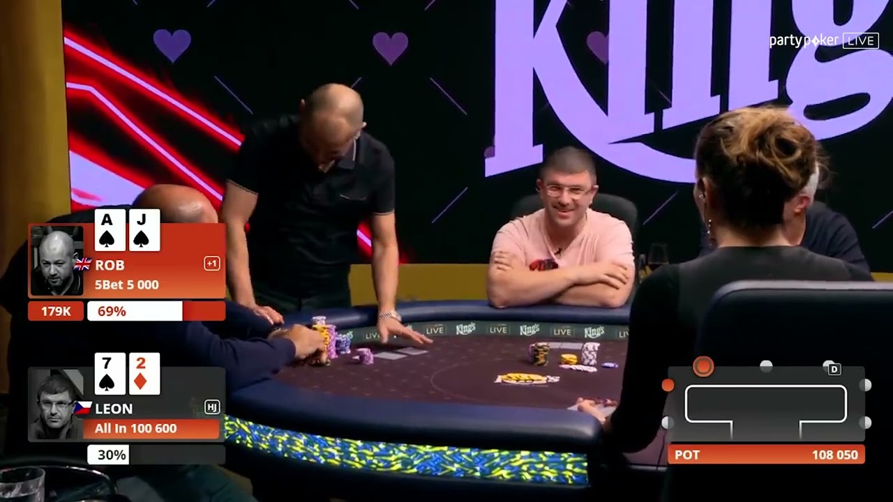 Leon Bluffs €100k Pot With Seven Deuce! | Classic Hands - Kings Cash Game | partypoker