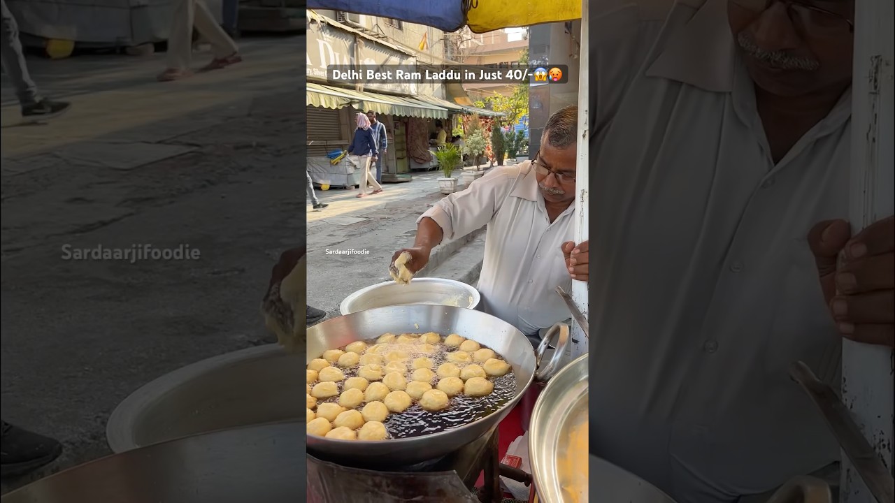 Delhi Best Ram Laddu in Just 40/-😱🥵 #food #foodie #indianfood #streetfood #laddu #indiancuisine