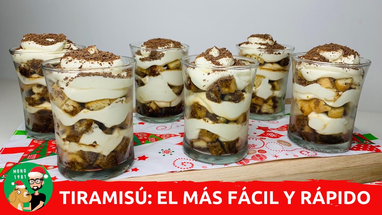 Tiramis&uacute; F&aacute;cil en Vasitos (Postre Cremoso con Sabor a Caf&eacute;). Sin huevos. Sin Gelatina / MONO 1981