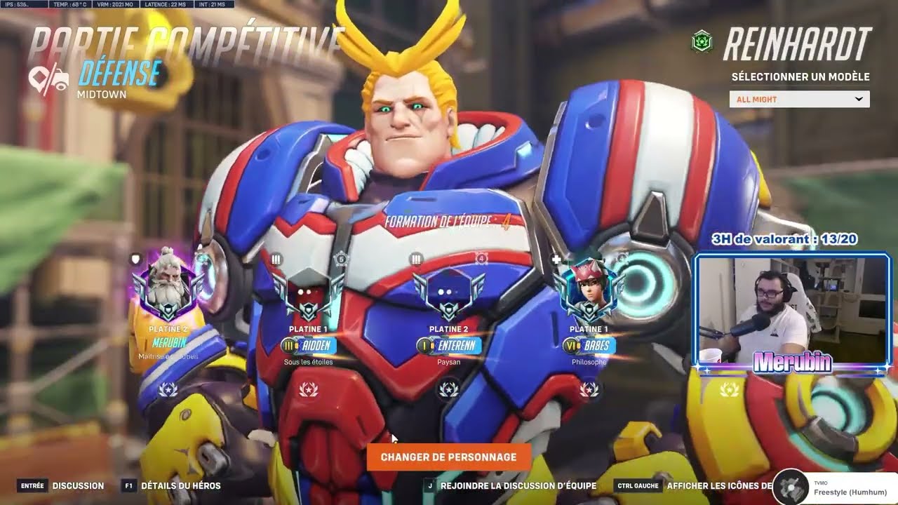[VOD] SoloQ ranked Tank (diamant) sur ow2 | Stream du 16 janvier 2026