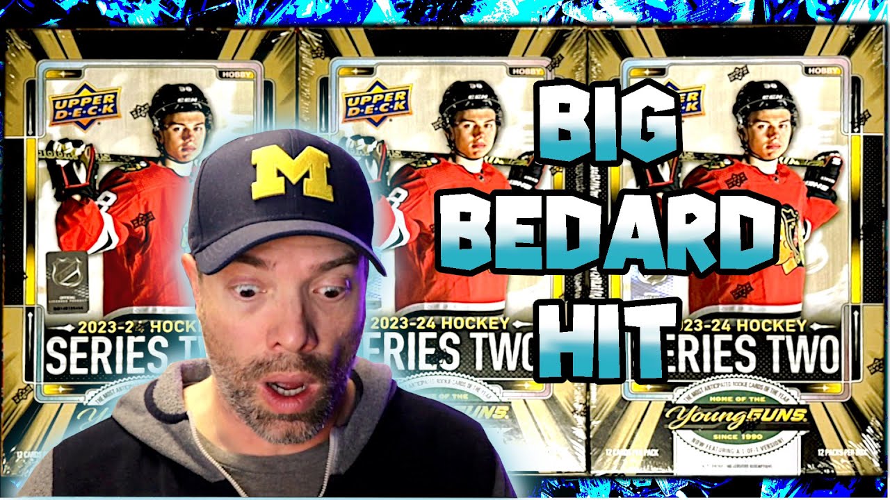 Opening THREE HOBBY BOXES 2023-24 Upper Deck Series 2 Hockey Connor Bedard