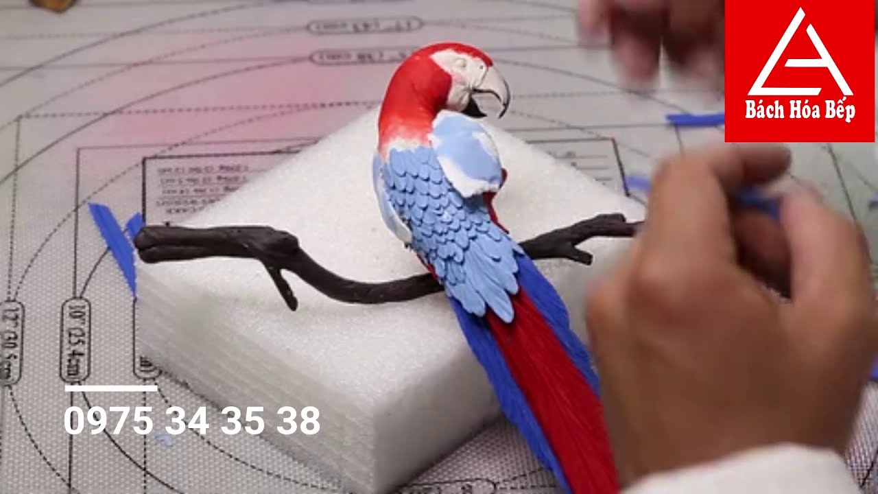 How to make parrot with fondant. Fondant, Sugar Art #19
