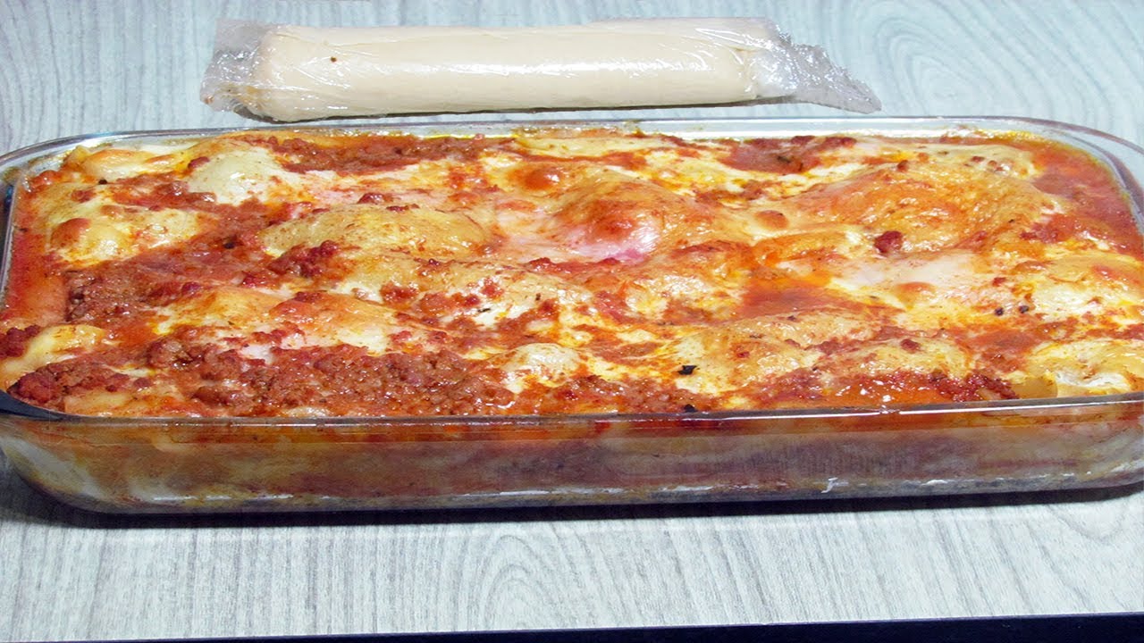 Lasanha com MASSA DE PASTEL