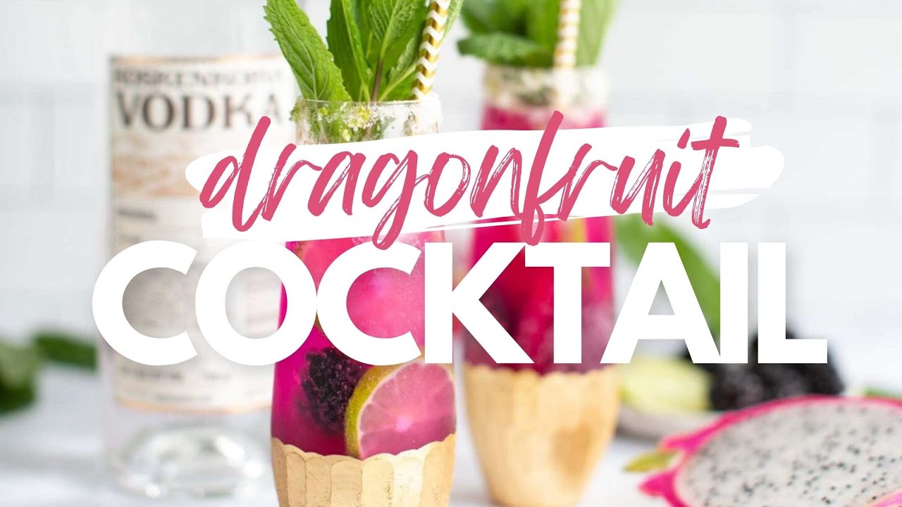 Pink Dragonfruit Cocktail &mdash; Fun Vegan Drink for Parties!