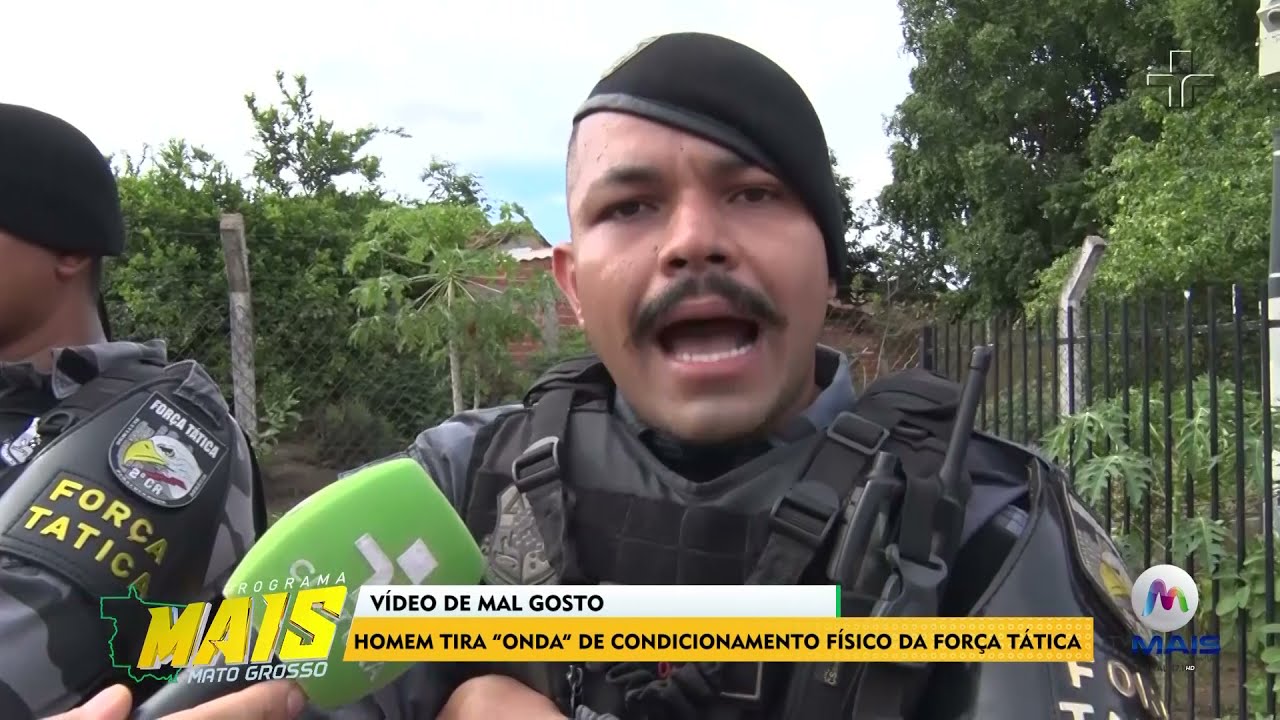 Homem filma treinamento da força-tática e zomba do condicionamento físico